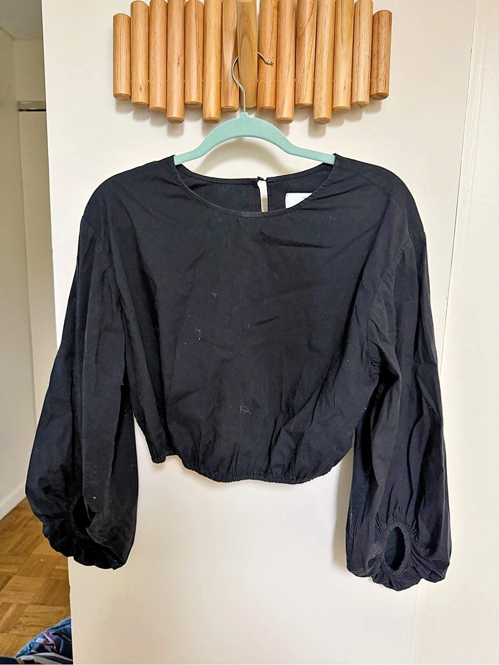 Pistola Puff Sleeve Blouse in Black Size Small Like New